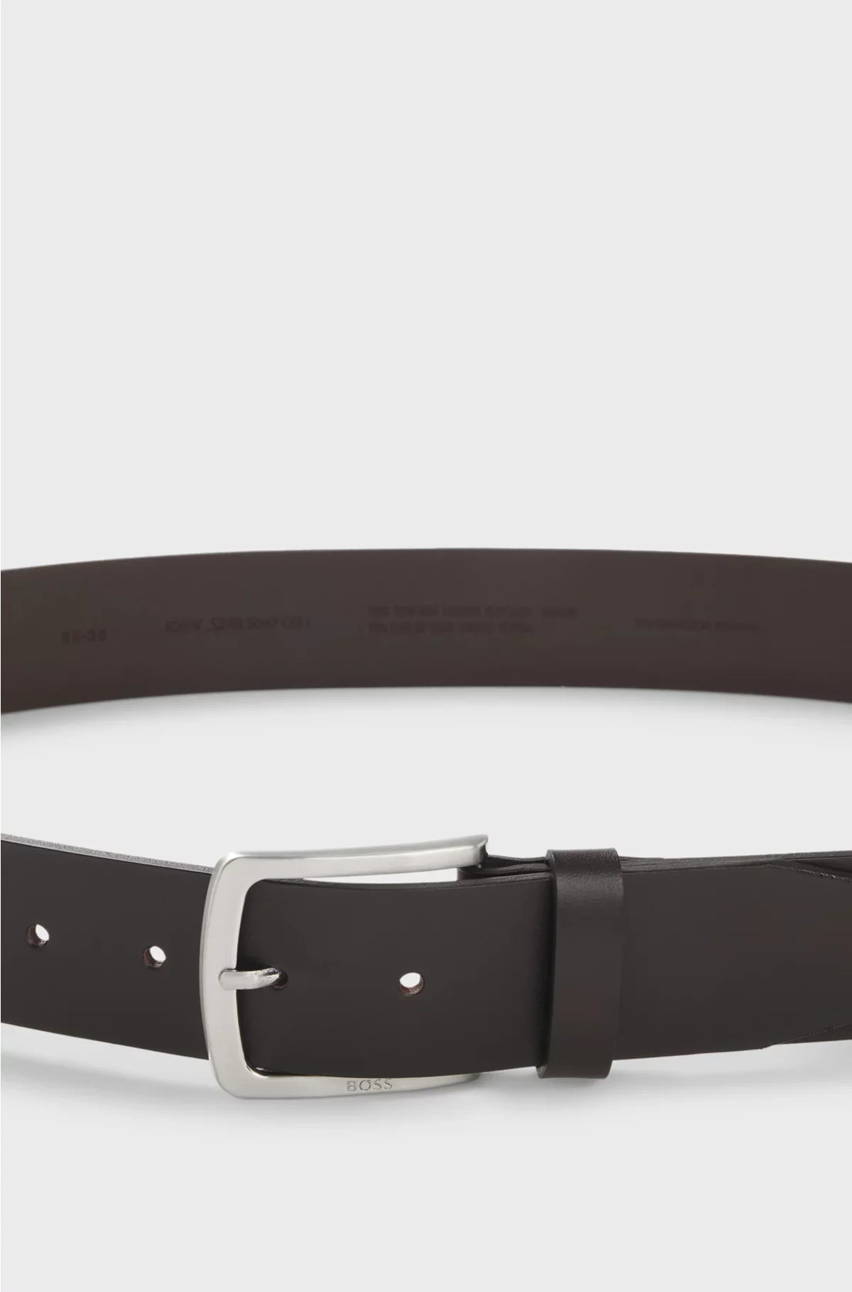 ITALIAN-LEATHER BELT WITH LOGO-ENGRAVED BUCKLE