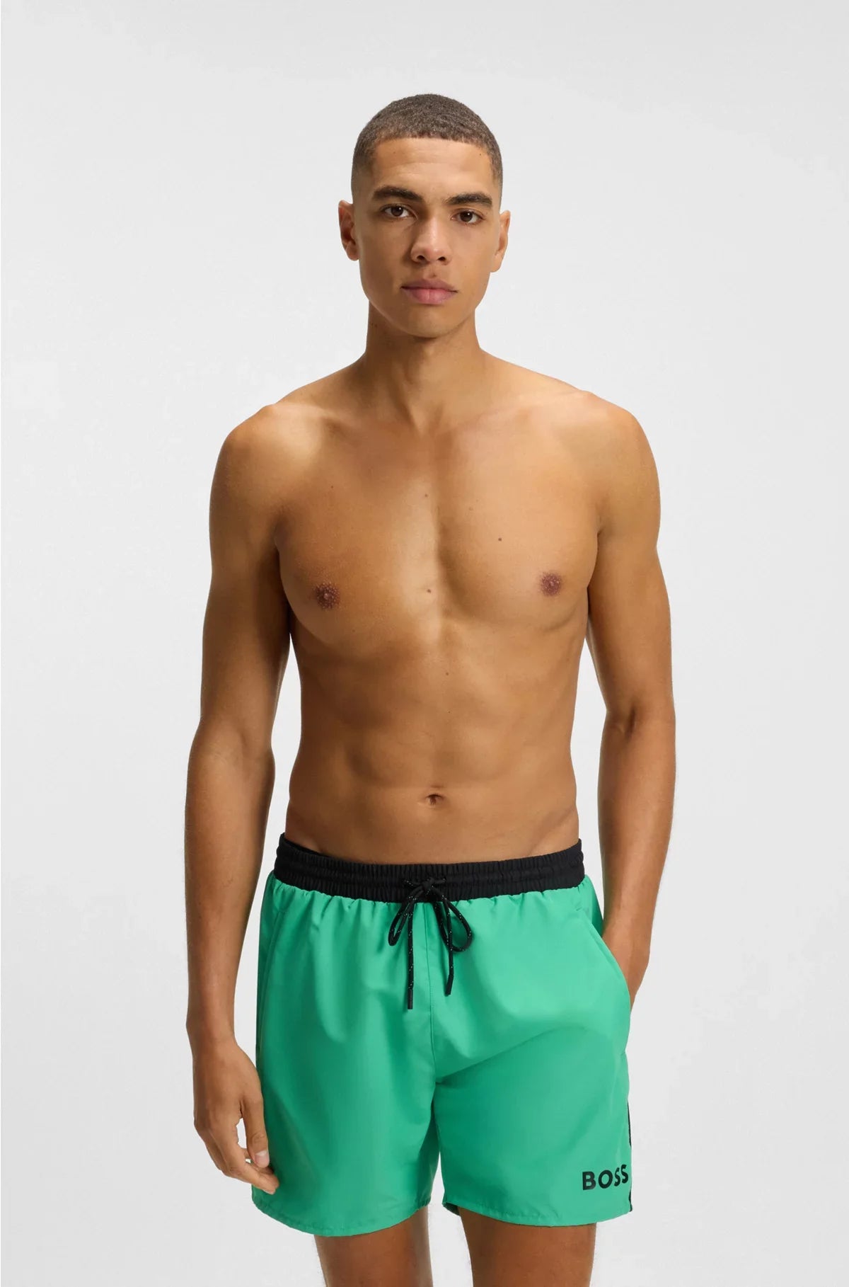 COSTUME DA BAGNO CON LOGO A CONTRASTO