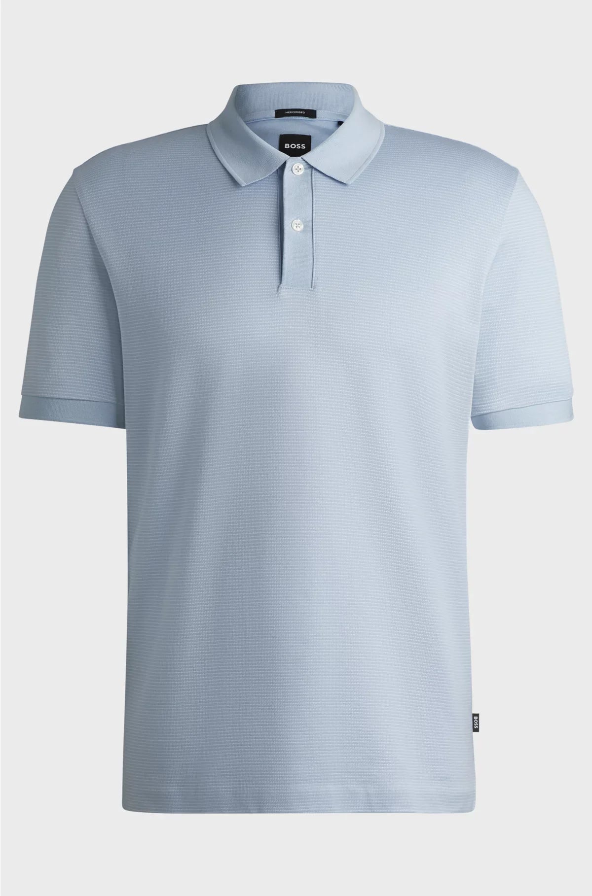 MERCERISED-COTTON POLO SHIRT WITH MICRO PATTERN