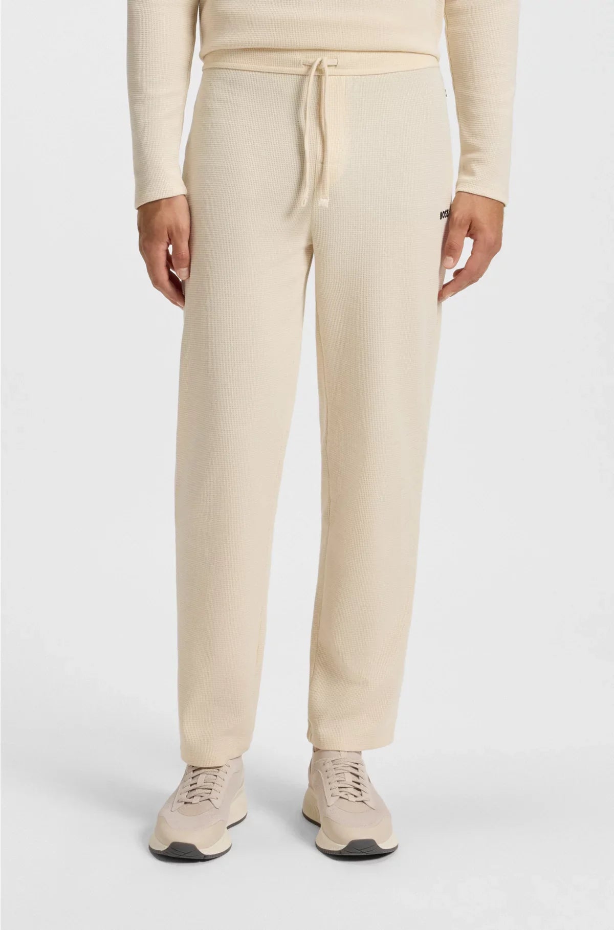 COTTON-BLEND PYJAMA BOTTOMS WITH EMBROIDERED LOGO