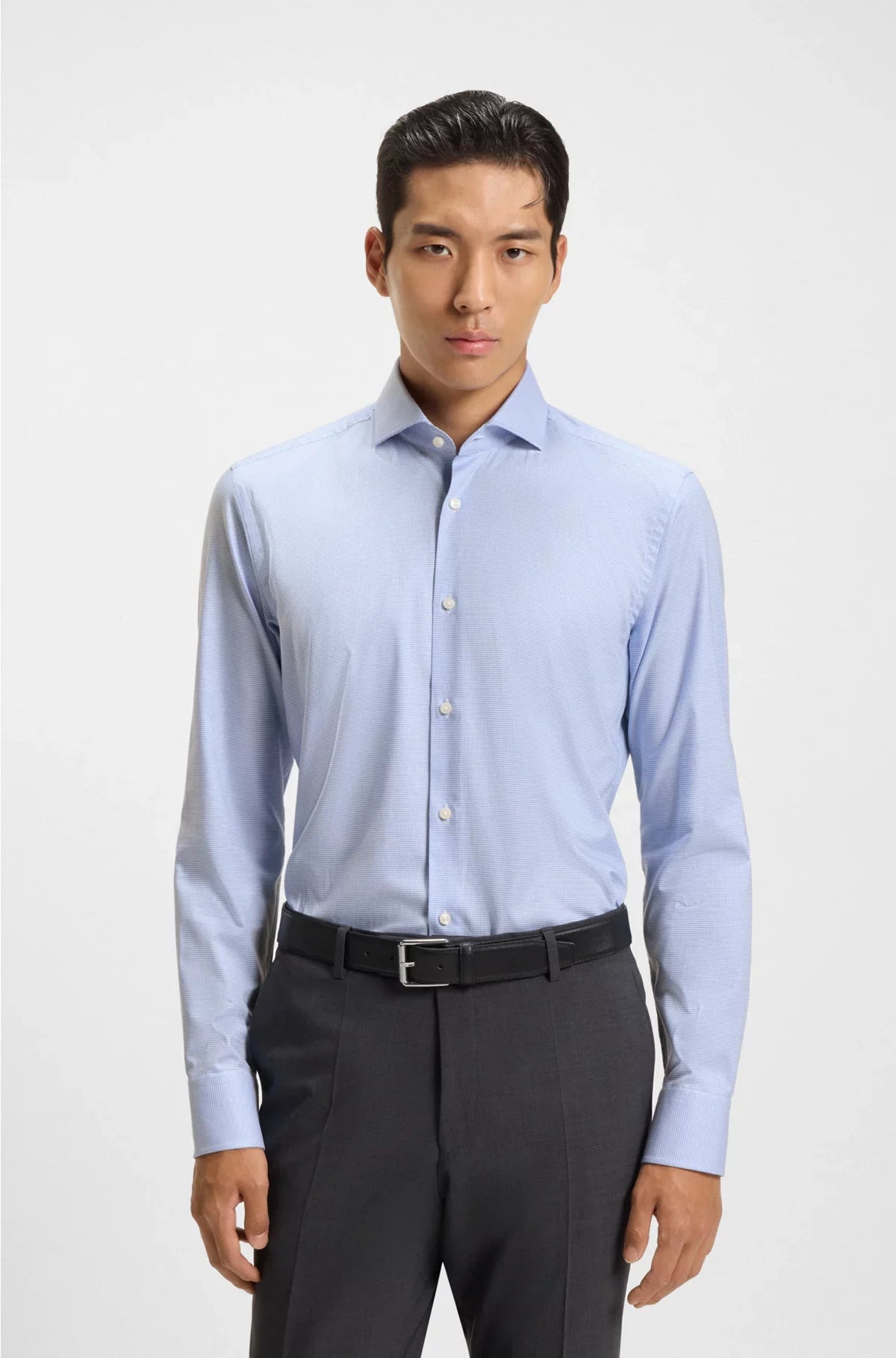 SLIM-FIT SHIRT IN EASY-IRON STRETCH COTTON
