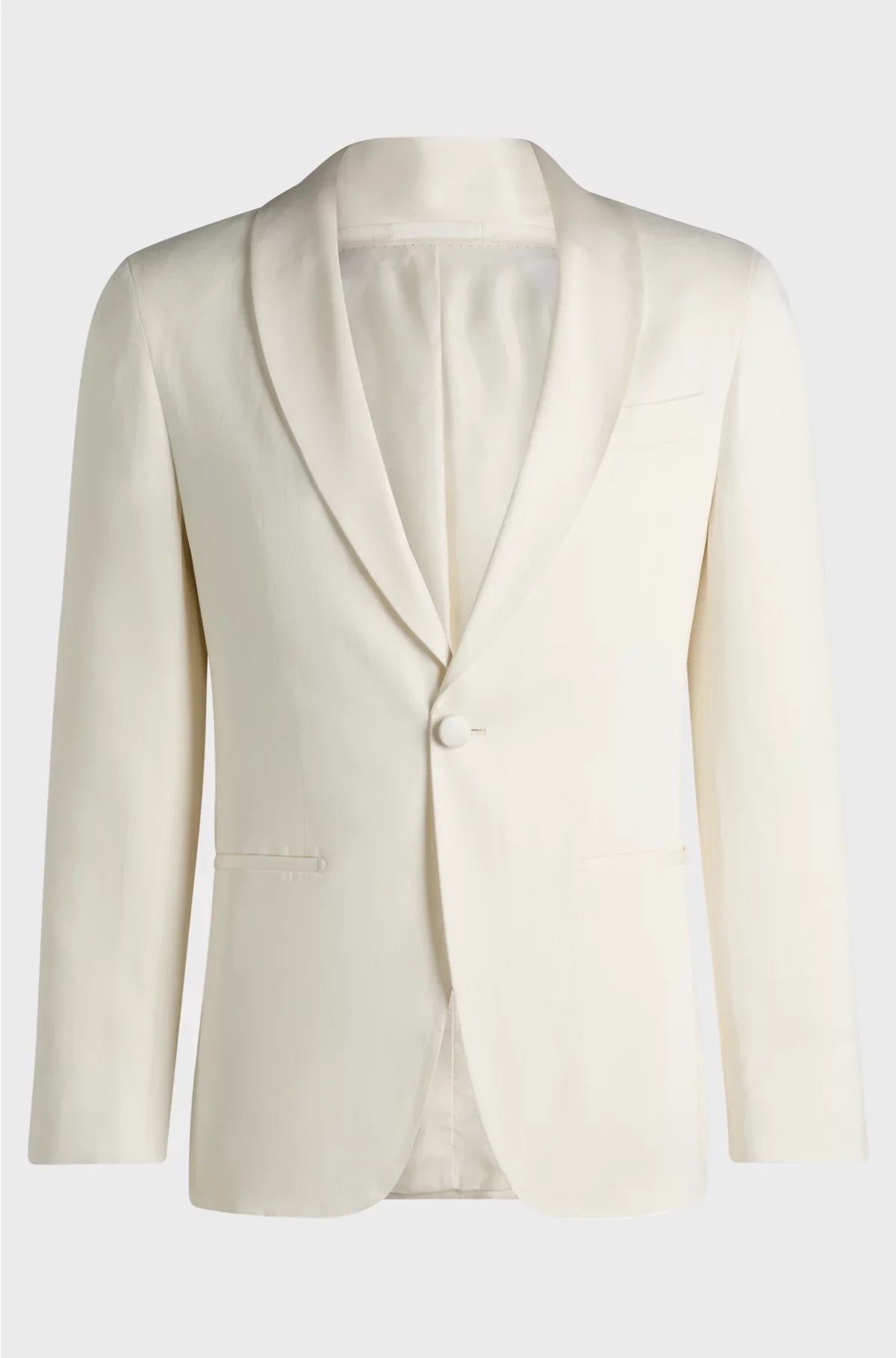 GIACCA DA SMOKING SLIM-FIT IN SETA E LINO