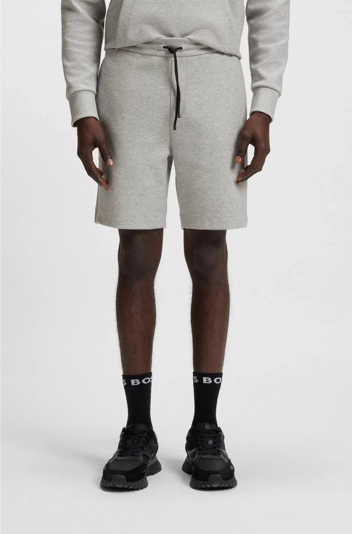 SHORTS IN MISTO COTONE CON DETTAGLI A RIGHE