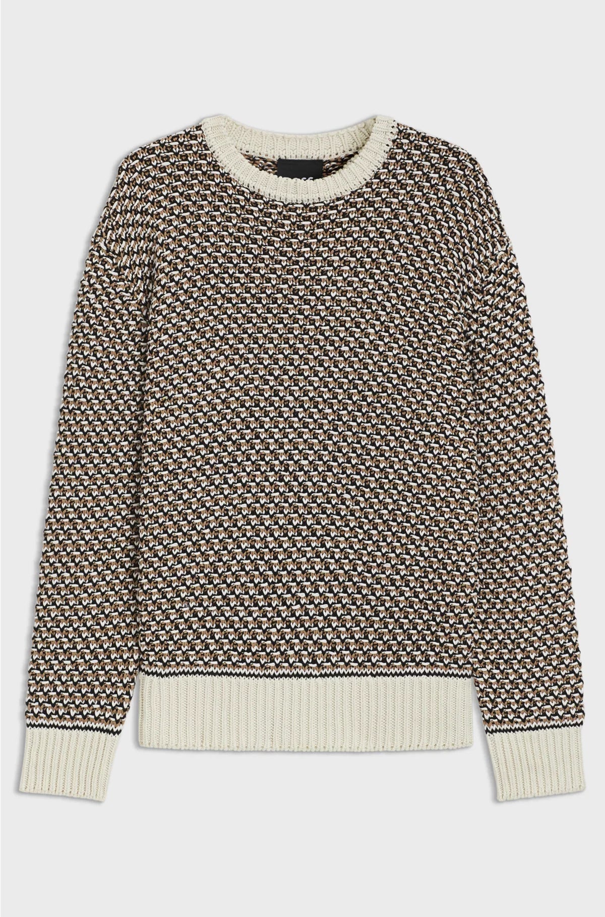 COTTON SWEATER WITH RICH KNITTED STRUCTURE