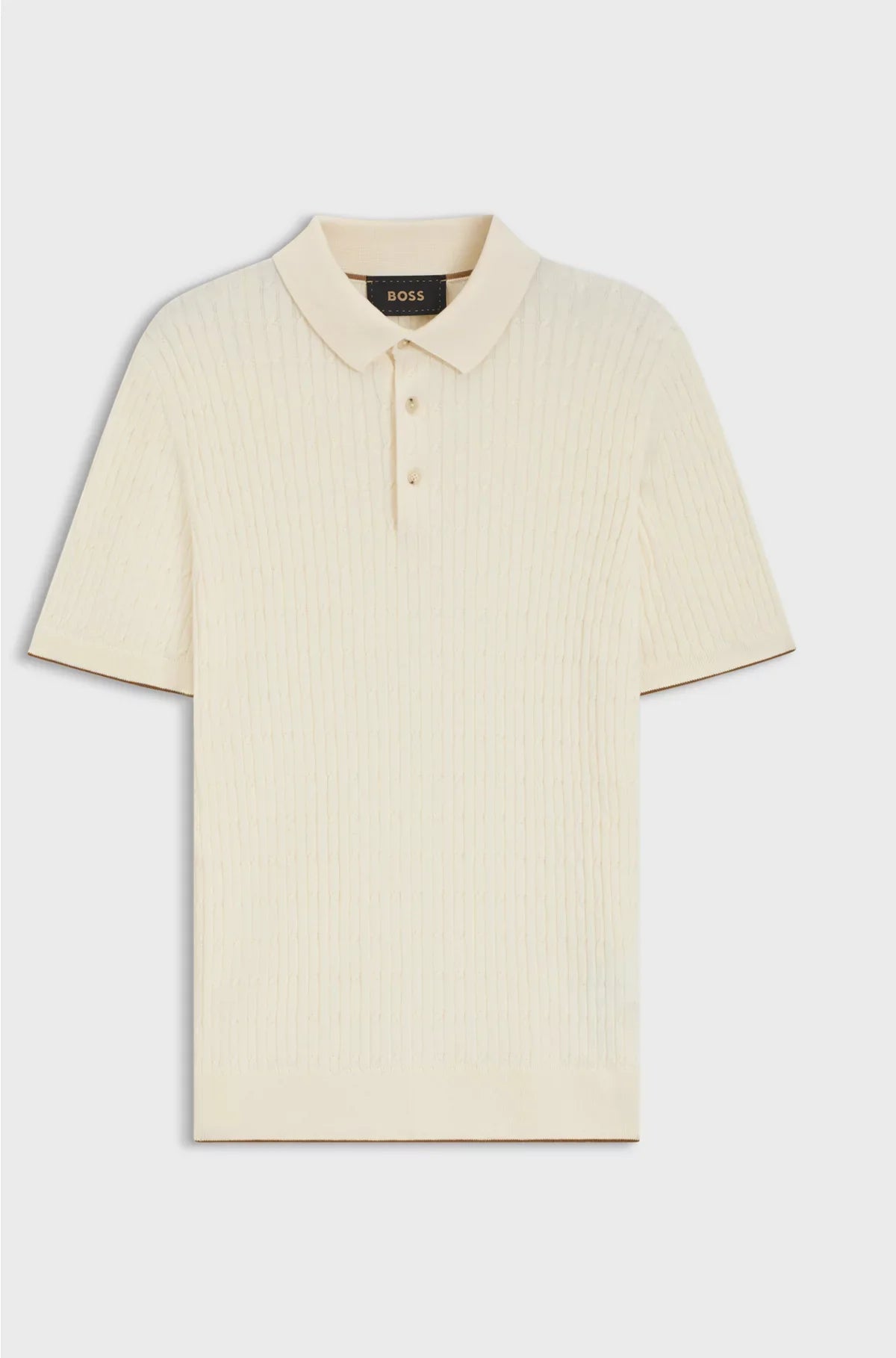 POLO A TRECCE IN SETA E COTONE