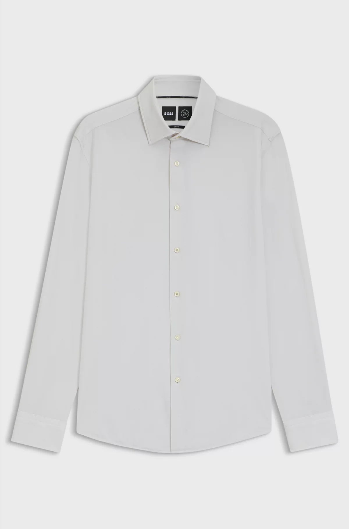 SLIM-FIT SHIRT IN PRINTED PERFORMANCE-STRETCH TWILL