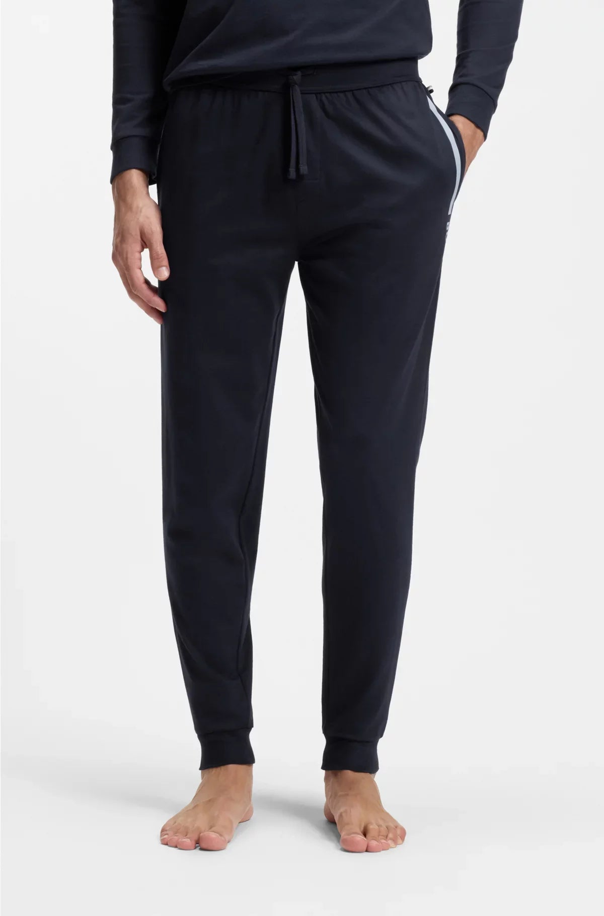 COTTON-TERRY TRACKSUIT BOTTOMS WITH LOGO PRINT