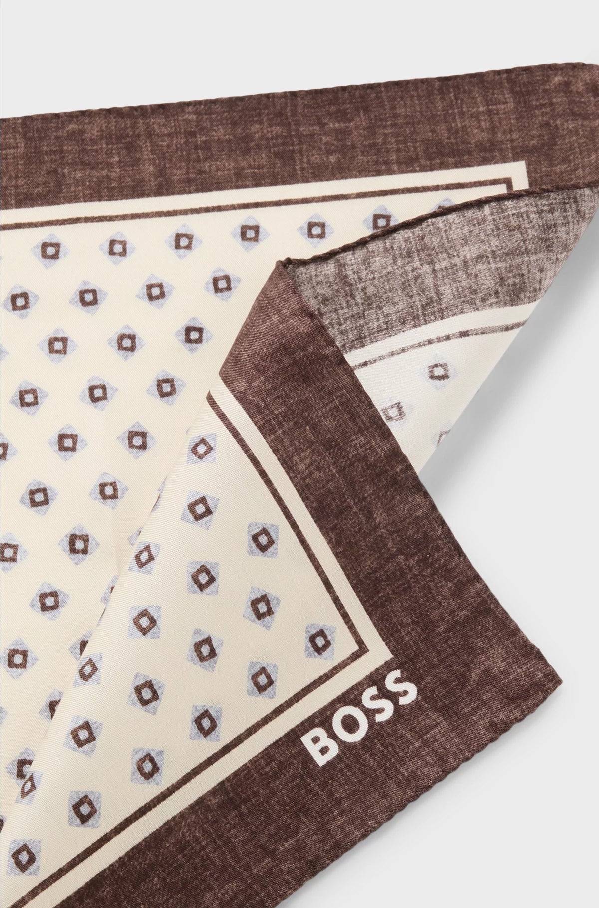 POCKET SQUARE WITH PRINT AND LOGO