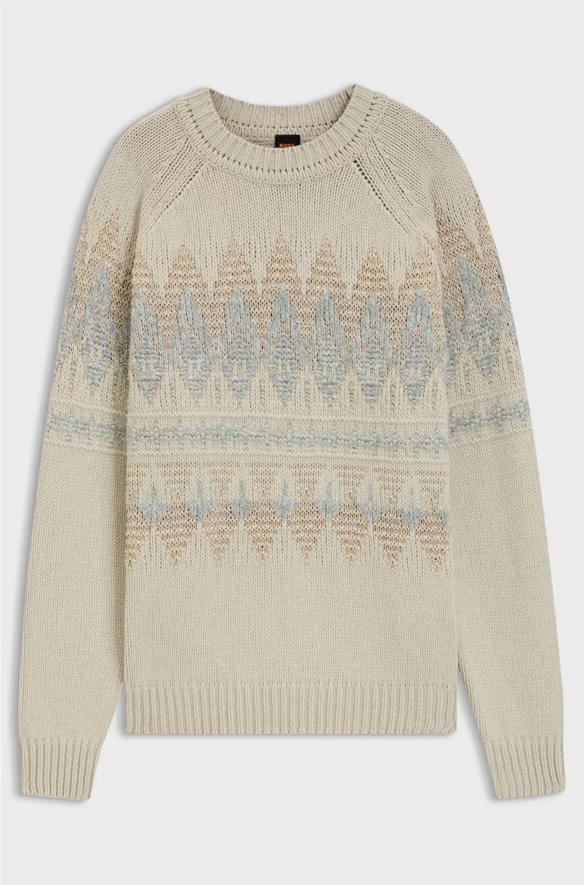 MAGLIONE DALLA VESTIBILITÀ MORBIDA CON MOTIVO LAVORATO A MAGLIA