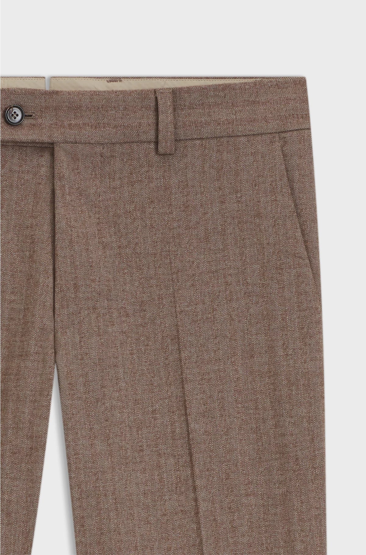 TAPERED-FIT TROUSERS IN COTTON, CASHMERE AND STRETCH