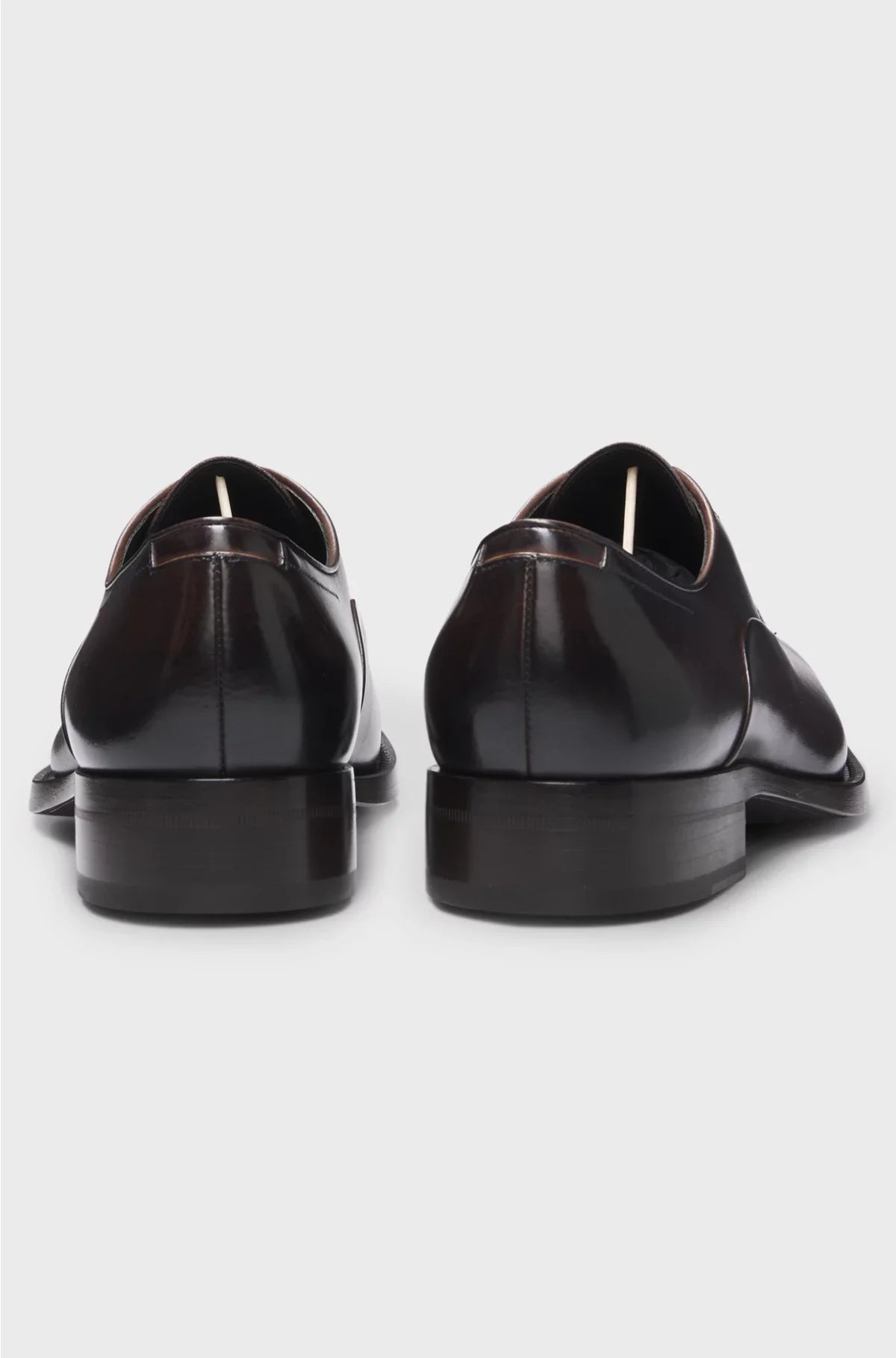 DERBY SHOES IN BURNISHED LEATHER