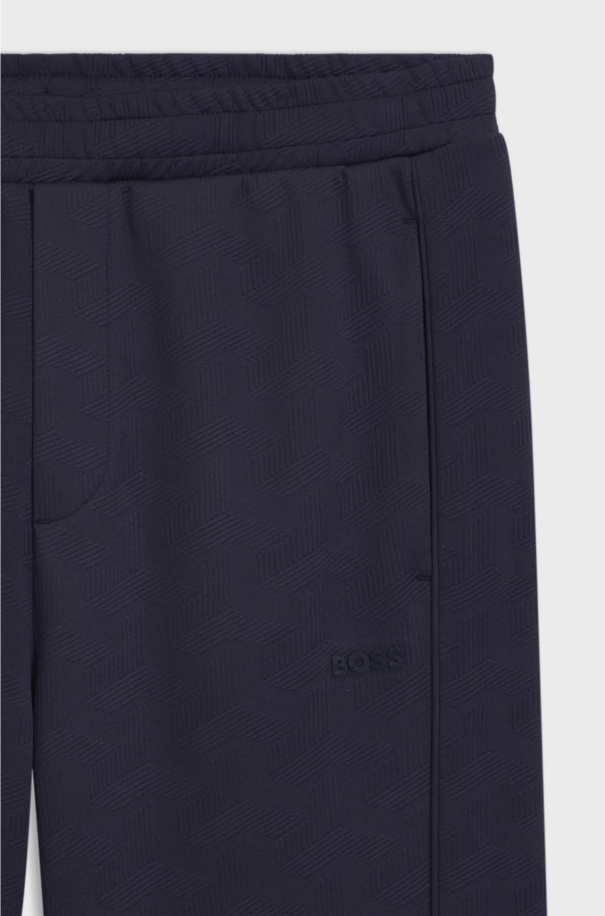 REGULAR-FIT TRACKSUIT BOTTOMS WITH QUILTED JACQUARD