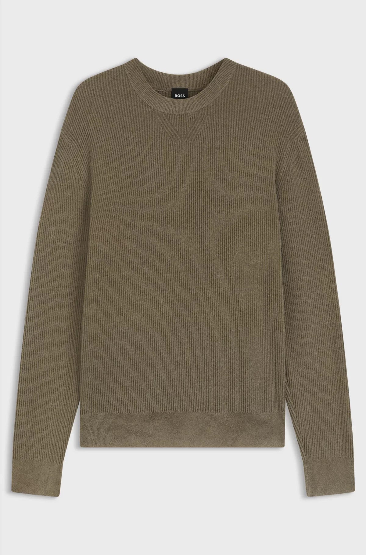 REGULAR-FIT SWEATER WITH CORDUROY RIB