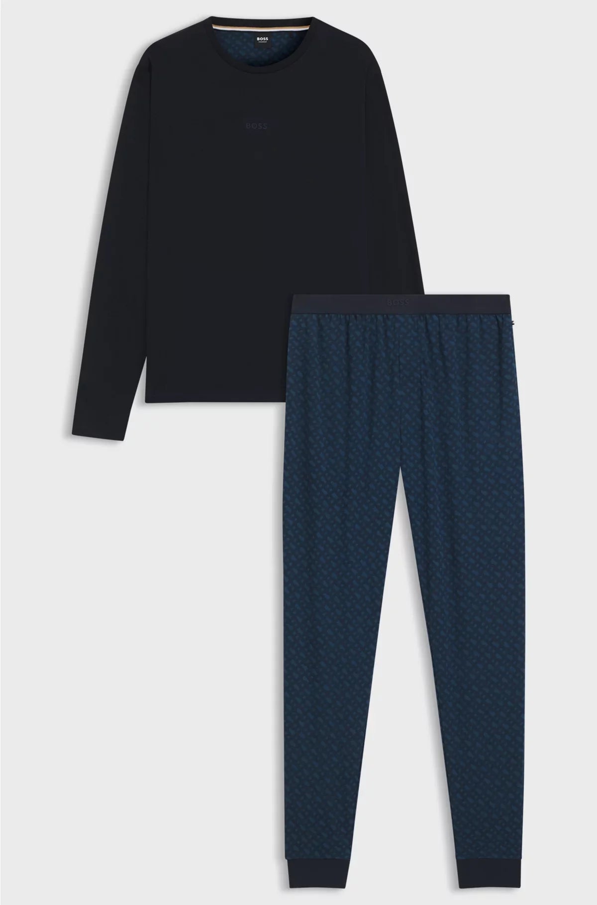 COTTON PYJAMA SET WITH MONOGRAMS AND LOGOS