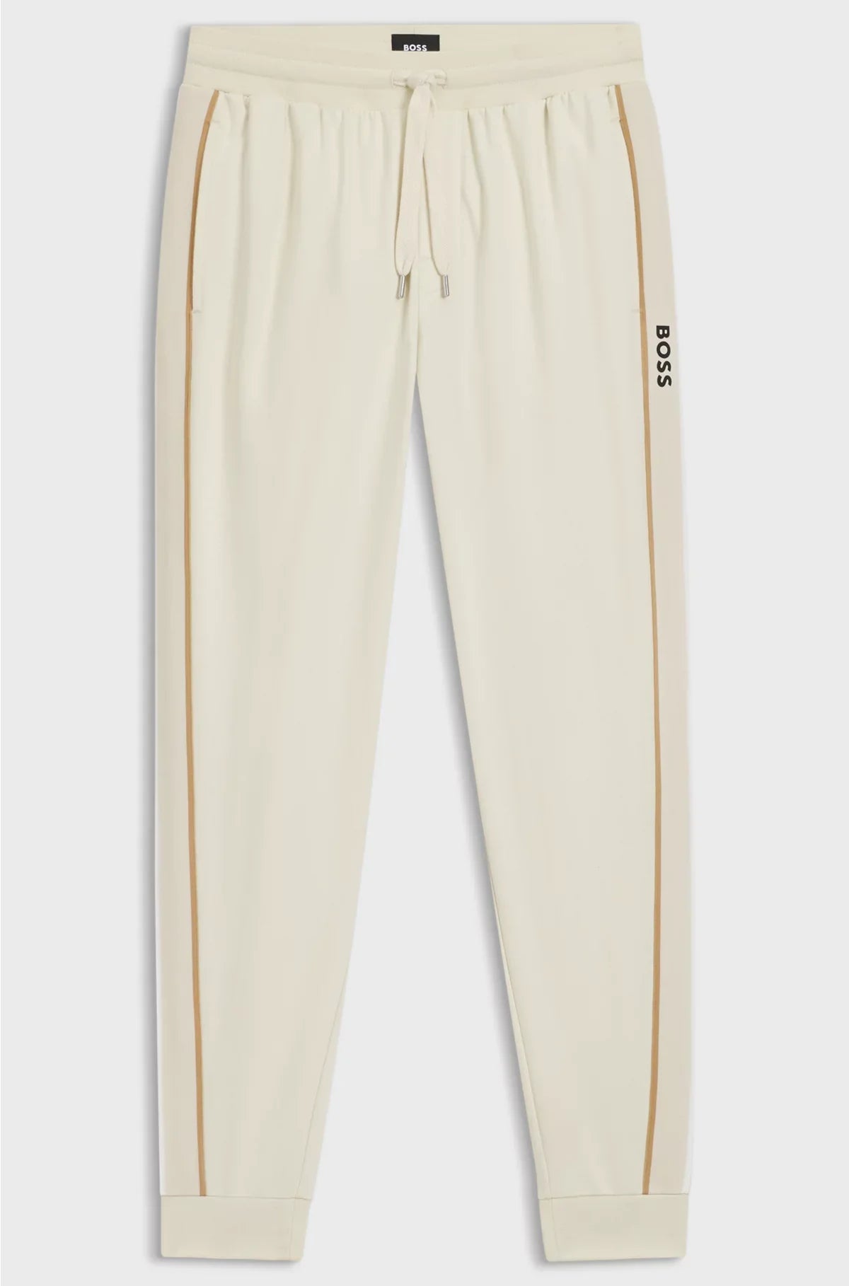 PANTALONI DELLA TUTA IN SPUGNA DI COTONE CON NASTRO E LOGO