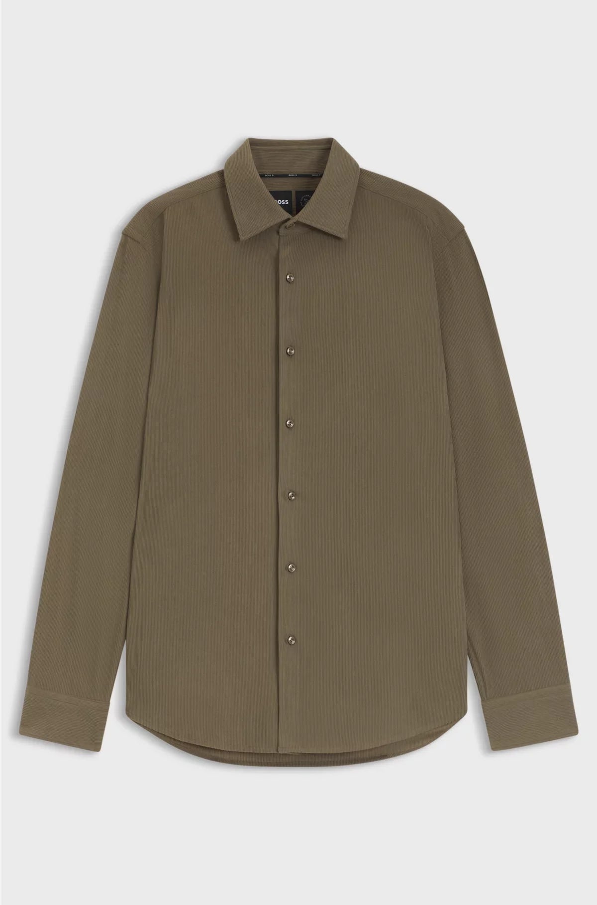 CAMICIA REGULAR FIT IN VELLUTO A COSTE FINI