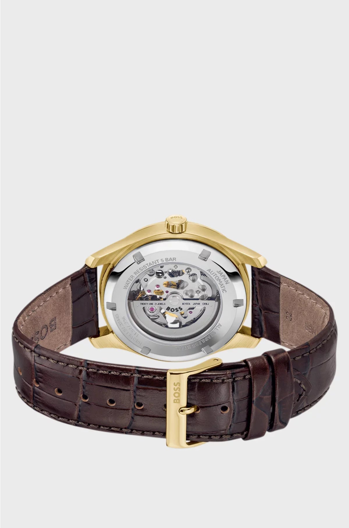 PRINCIPLE SKELETON GOLD-TONE AUTOMATIC WATCH WITH SKELETON DIAL