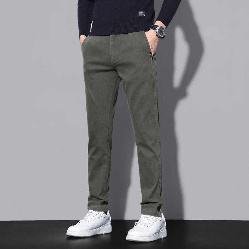 Pantaloni casual da uomo con elastico in vita