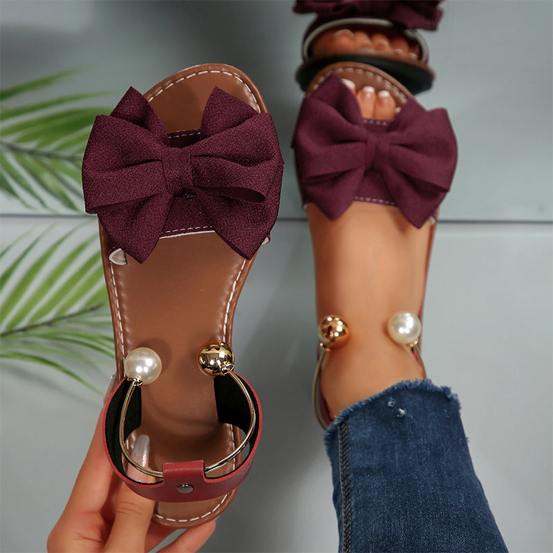 🌺 50% DISCOUNT💐Stylish Pearl Ankle Strap Sandals