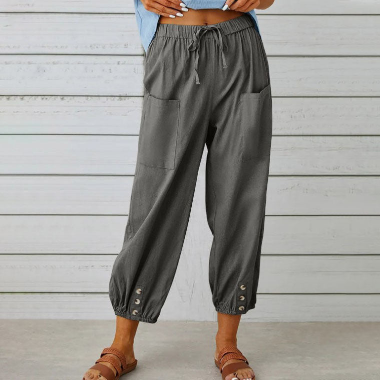 💎 Pantaloni ampi da donna in cotone e lino Estate 2026 – Traspiranti, Anti-piega e Vestibilità rilassata 🍃