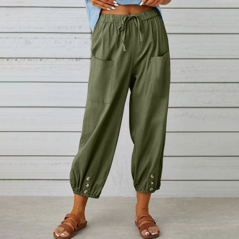 💎 Pantaloni ampi da donna in cotone e lino Estate 2026 – Traspiranti, Anti-piega e Vestibilità rilassata 🍃
