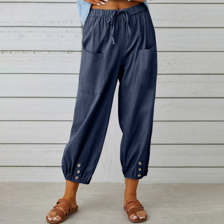 💎 Pantaloni ampi da donna in cotone e lino Estate 2026 – Traspiranti, Anti-piega e Vestibilità rilassata 🍃