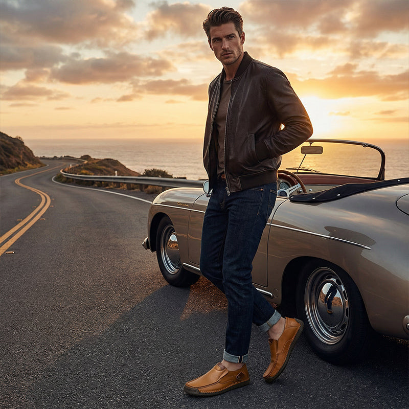 💎 60% OFF! 💎 Classic Men’s Slip-On Leather Shoes – Premium Calfskin, All-Day Comfort & Effortless Style