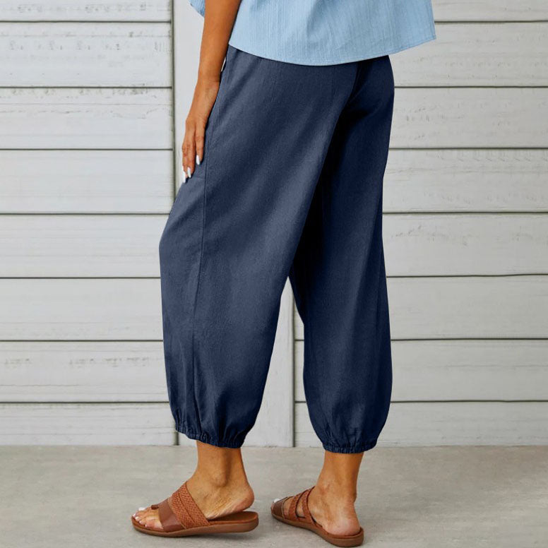 💎 Pantaloni ampi da donna in cotone e lino Estate 2026 – Traspiranti, Anti-piega e Vestibilità rilassata 🍃