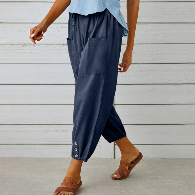 💎 Pantaloni ampi da donna in cotone e lino Estate 2026 – Traspiranti, Anti-piega e Vestibilità rilassata 🍃