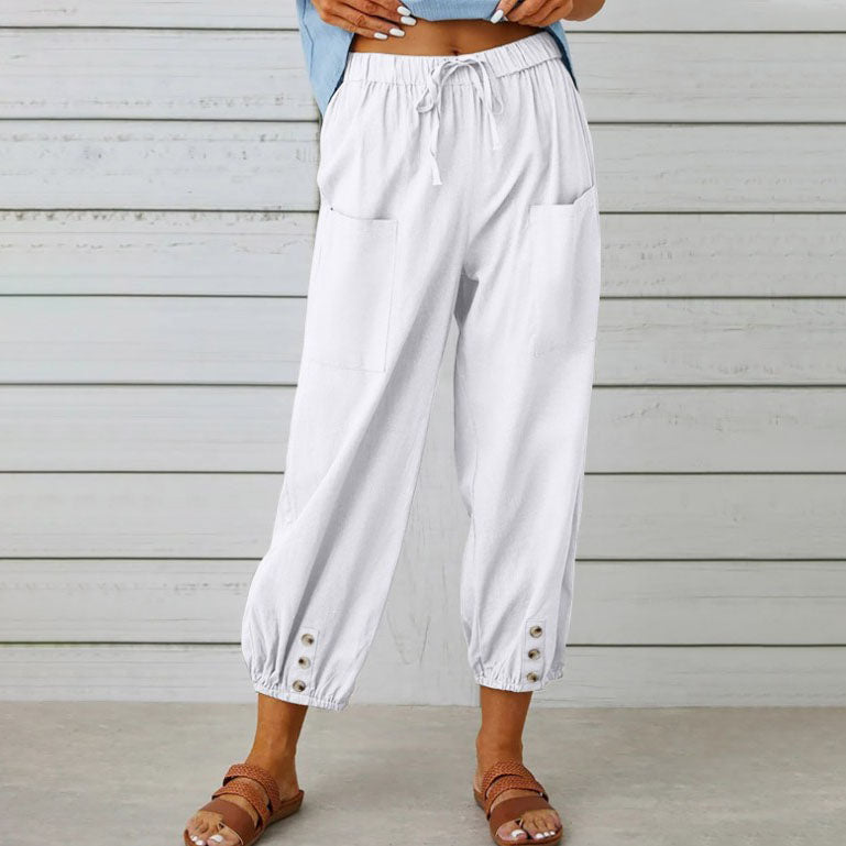 💎 Pantaloni ampi da donna in cotone e lino Estate 2026 – Traspiranti, Anti-piega e Vestibilità rilassata 🍃