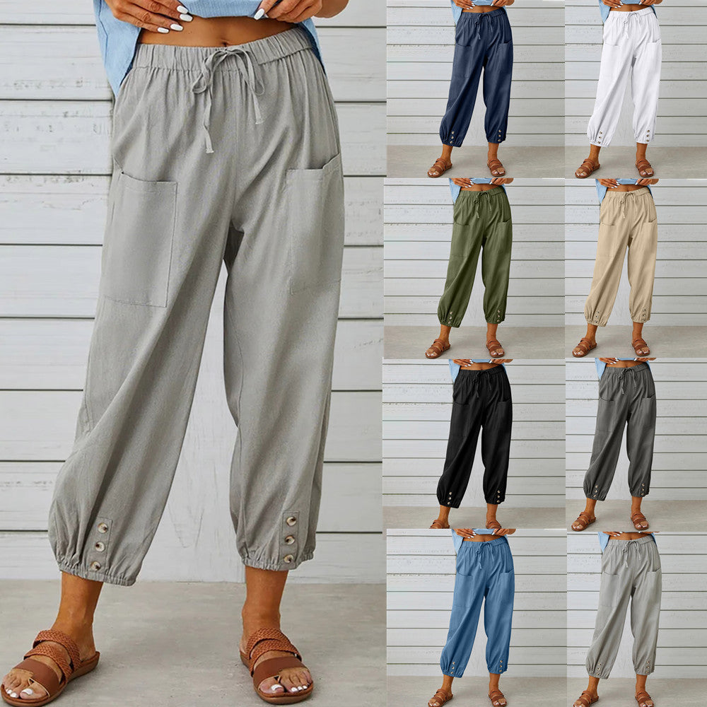 💎 Pantaloni ampi da donna in cotone e lino Estate 2026 – Traspiranti, Anti-piega e Vestibilità rilassata 🍃