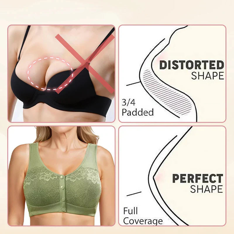 Comfortable Wireless Shaping Front-Fasten Bra