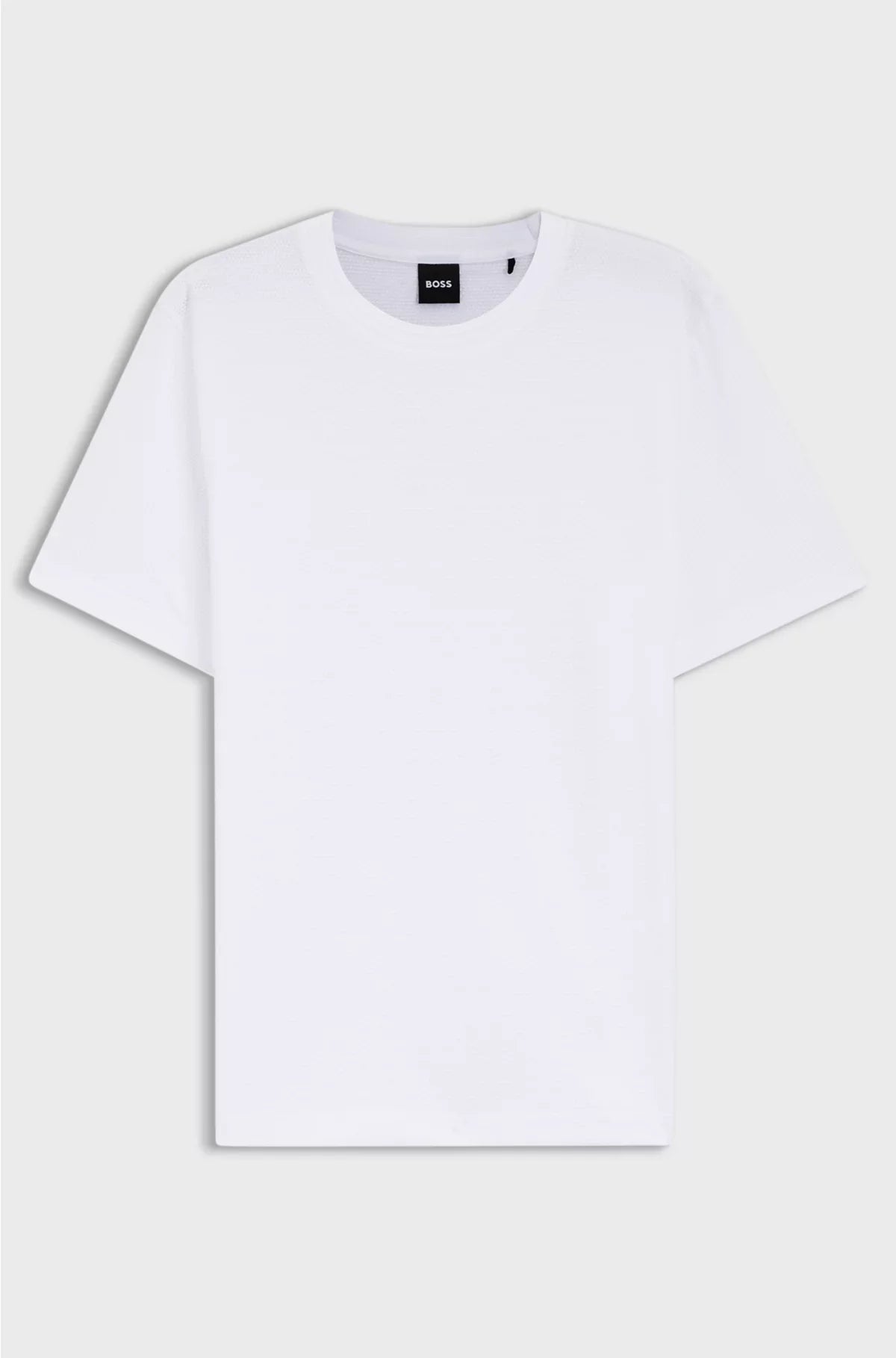 T-SHIRT IN MISTO COTONE CON LAVORAZIONE BUBBLE JACQUARD