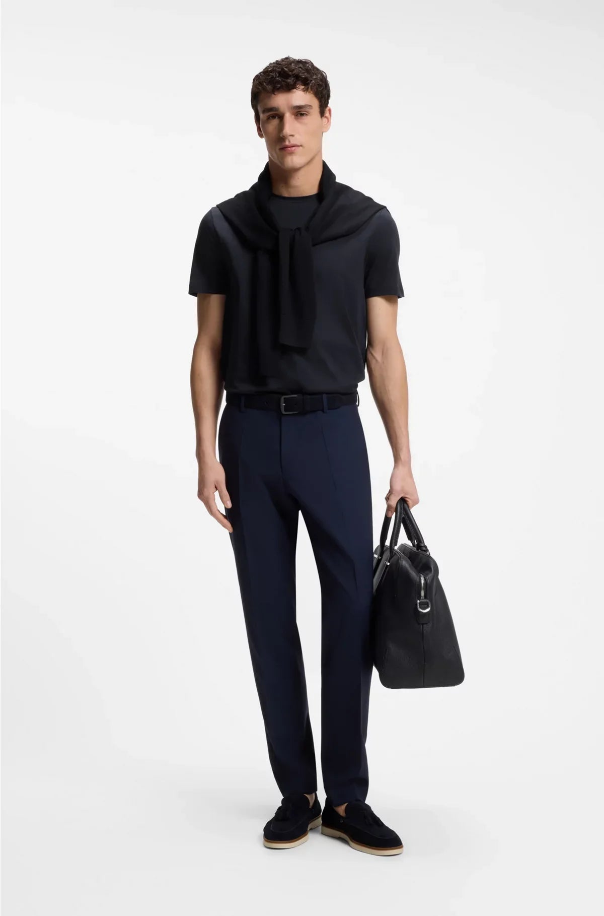 SLIM-FIT SHORT-SLEEVED T-SHIRT IN MERCERISED COTTON