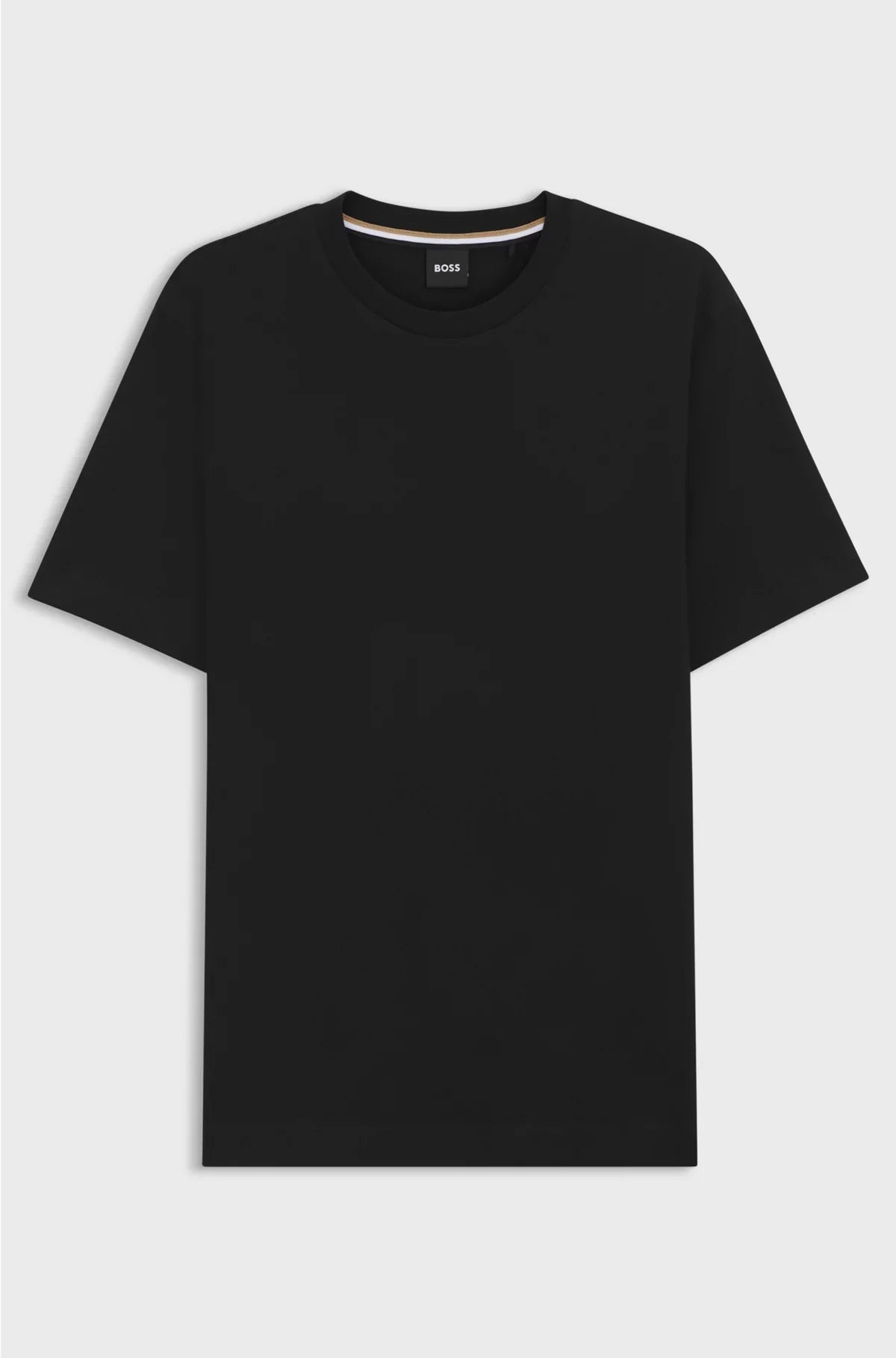 T-SHIRT REGULAR FIT IN JERSEY DI COTONE CON COLLO A COSTINE