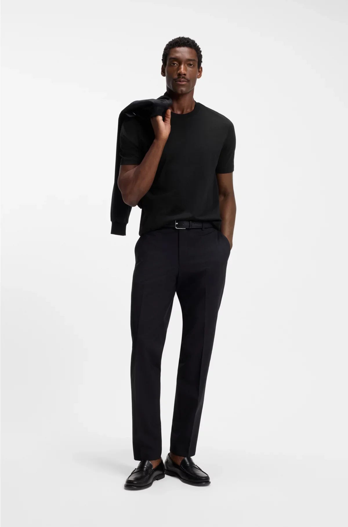 T-SHIRT REGULAR FIT IN JERSEY DI COTONE CON COLLO A COSTINE