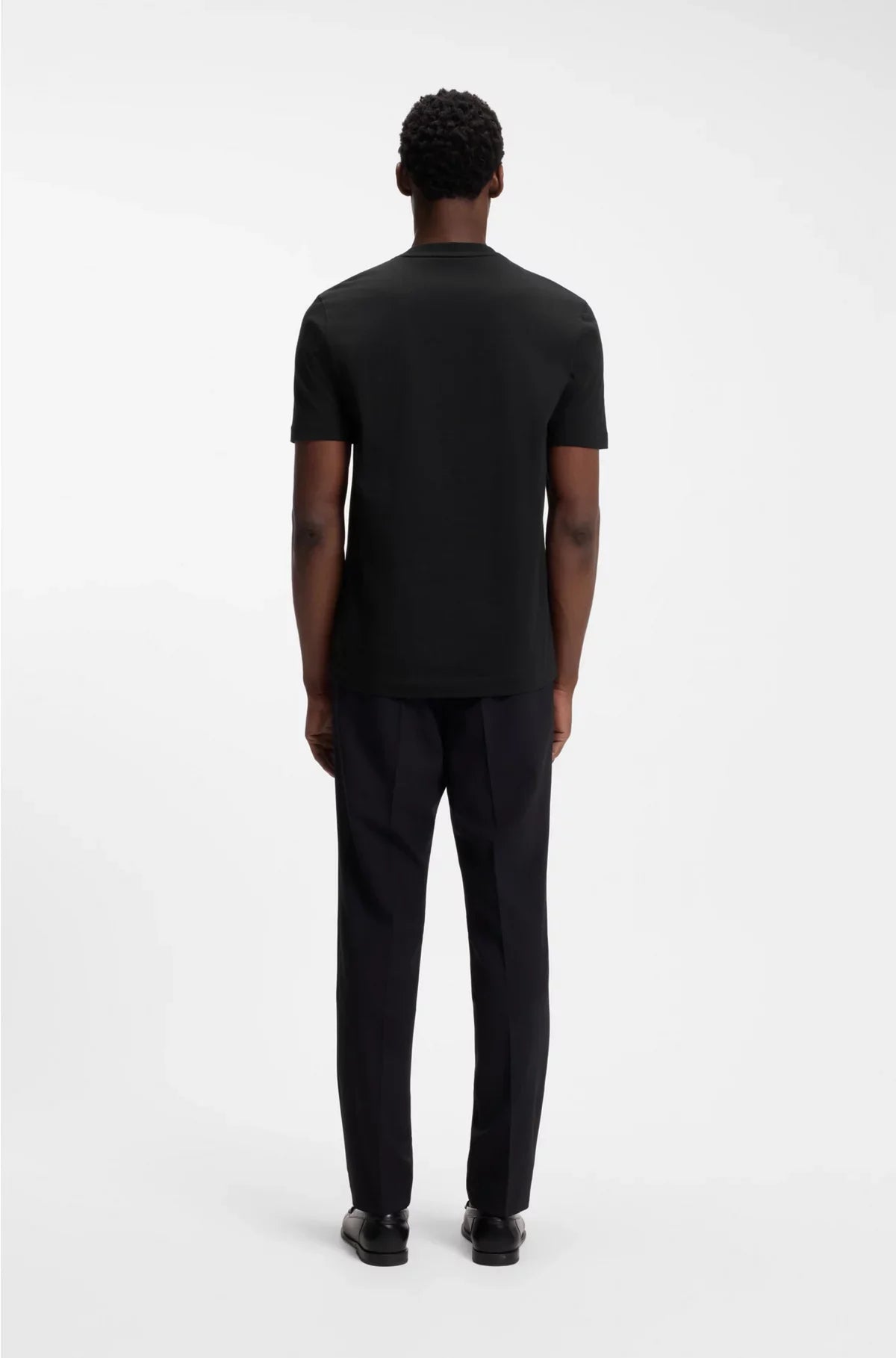 T-SHIRT REGULAR FIT IN JERSEY DI COTONE CON COLLO A COSTINE