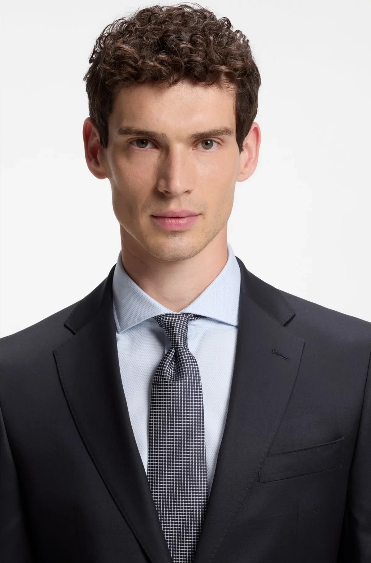 REGULAR-FIT SUIT JACKET IN VIRGIN-WOOL SERGE