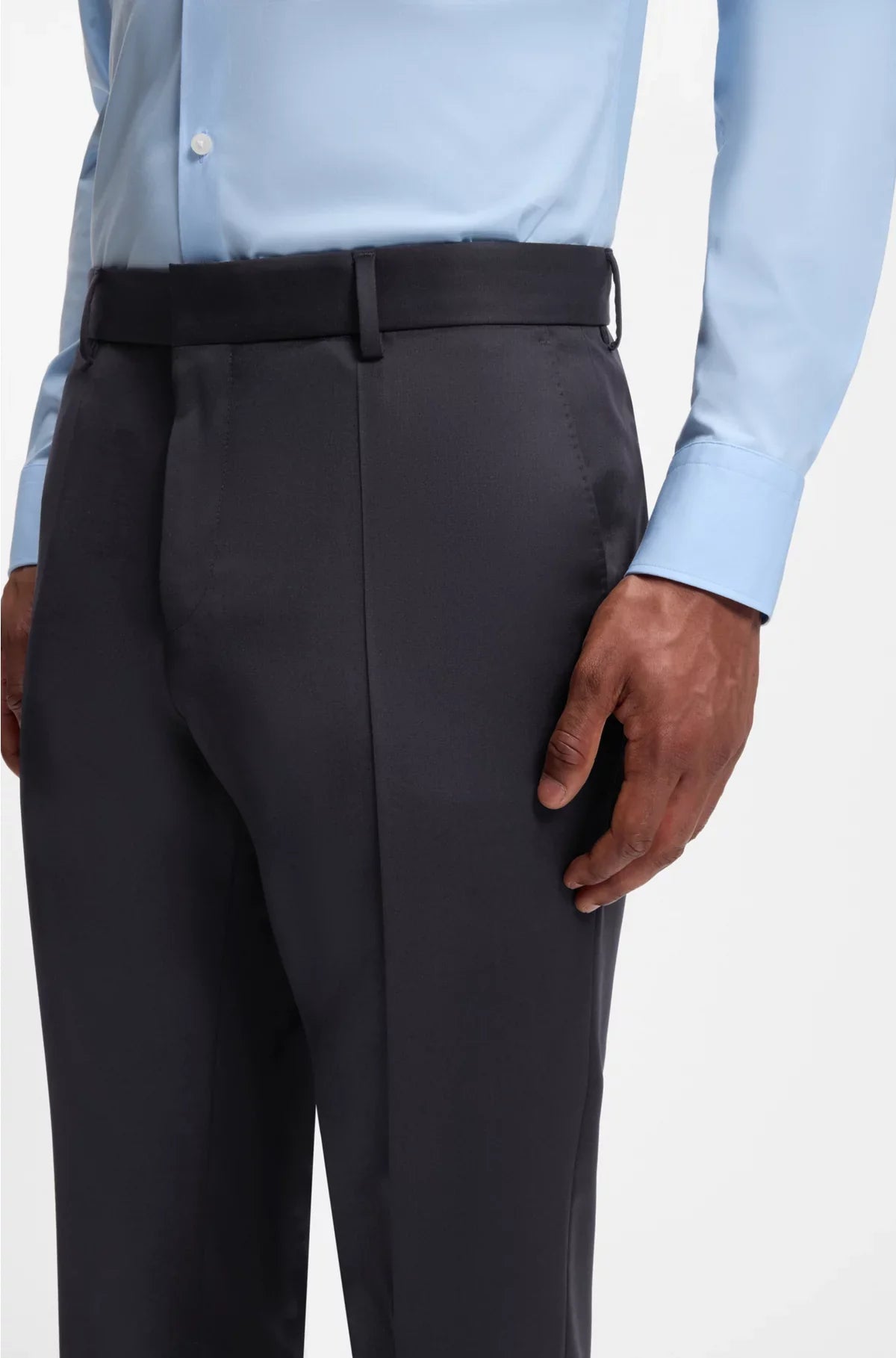 PANTALONI SLIM FIT IN SAIA DI LANA VERGINE