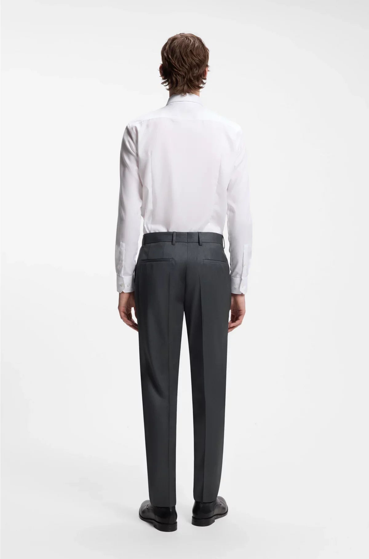 REGULAR-FIT TROUSERS IN VIRGIN-WOOL SERGE