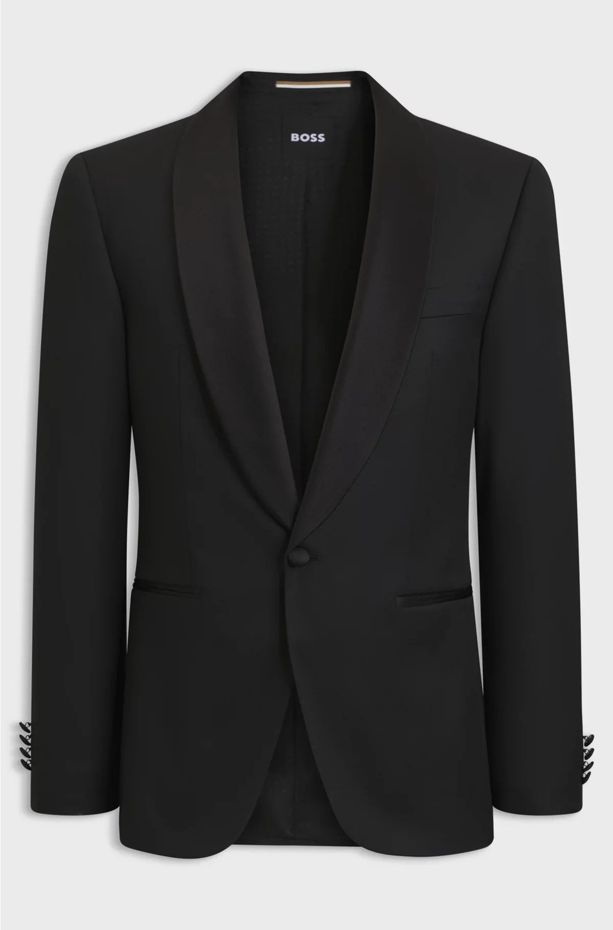 REGULAR-FIT TUXEDO JACKET IN VIRGIN-WOOL SERGE
