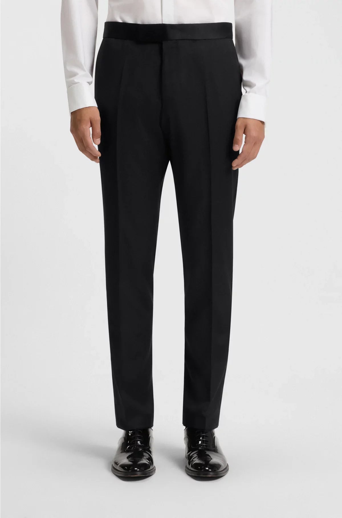 PANTALONI DA SMOKING SLIM FIT IN SAIA DI PURA LANA