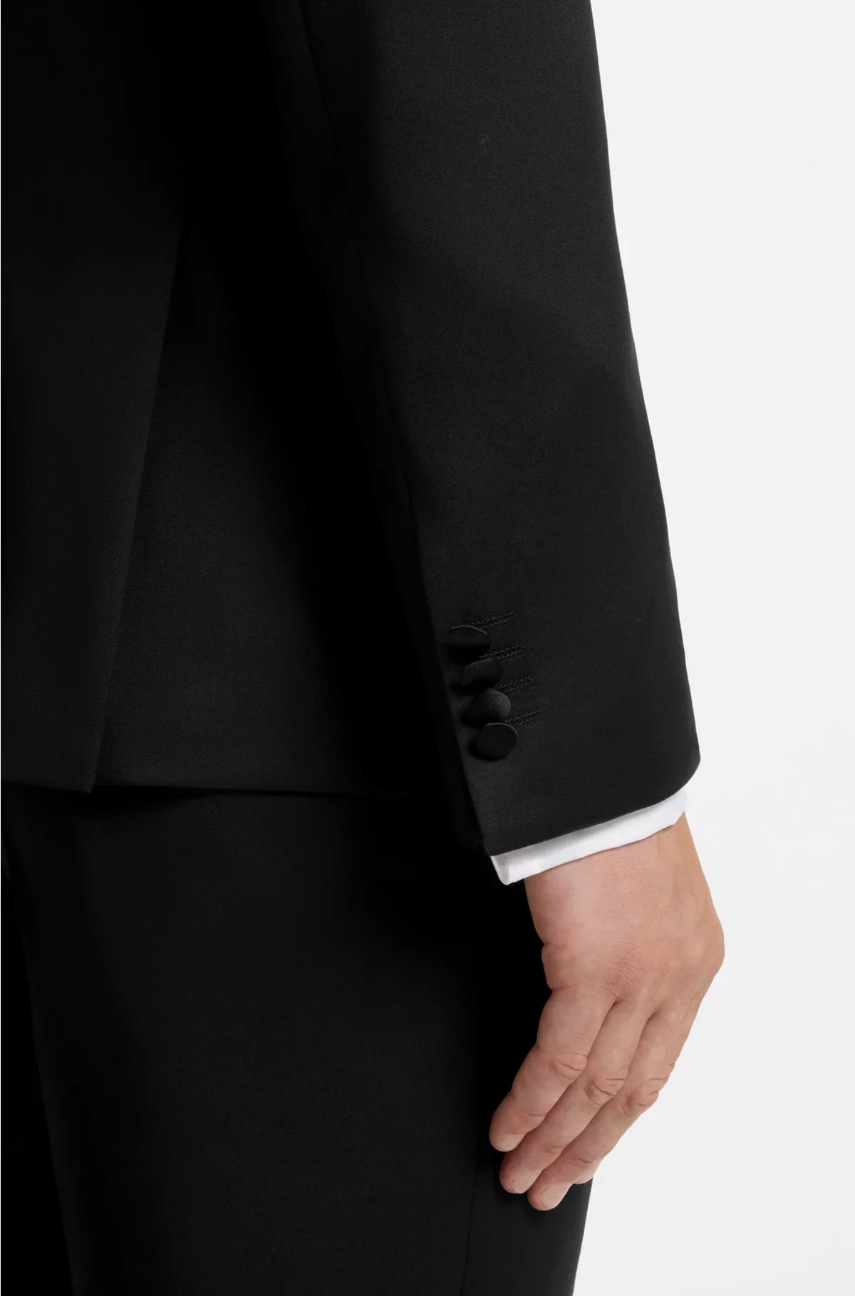 SLIM-FIT TUXEDO JACKET IN VIRGIN-WOOL SERGE