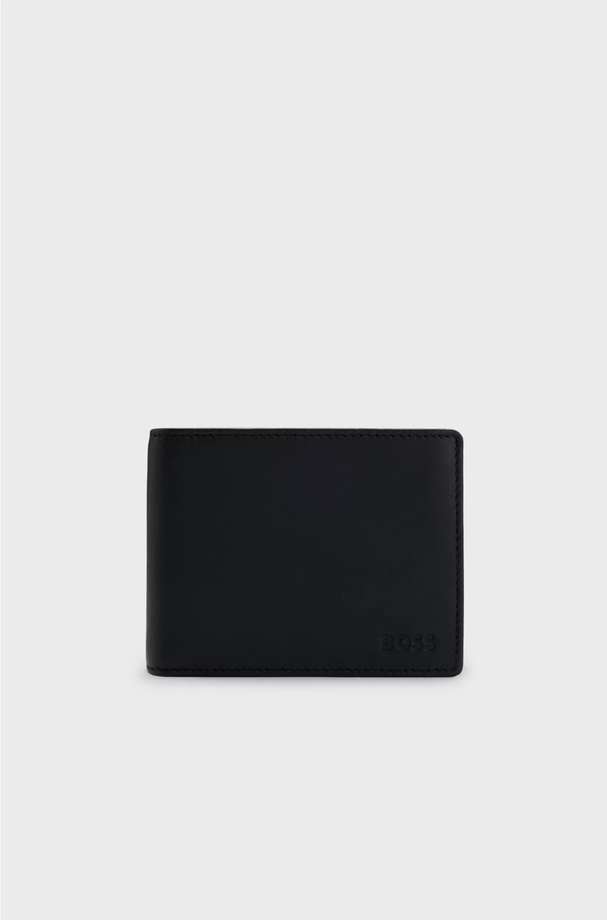 TRI-FOLD WALLET IN MICRO-GRAINED LEATHER