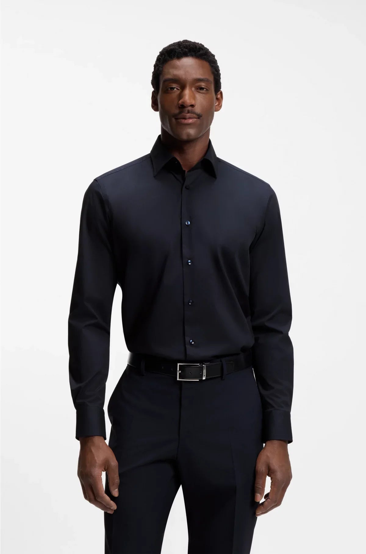 Camicia REGULAR FIT in popeline di cotone stretch no-stiro