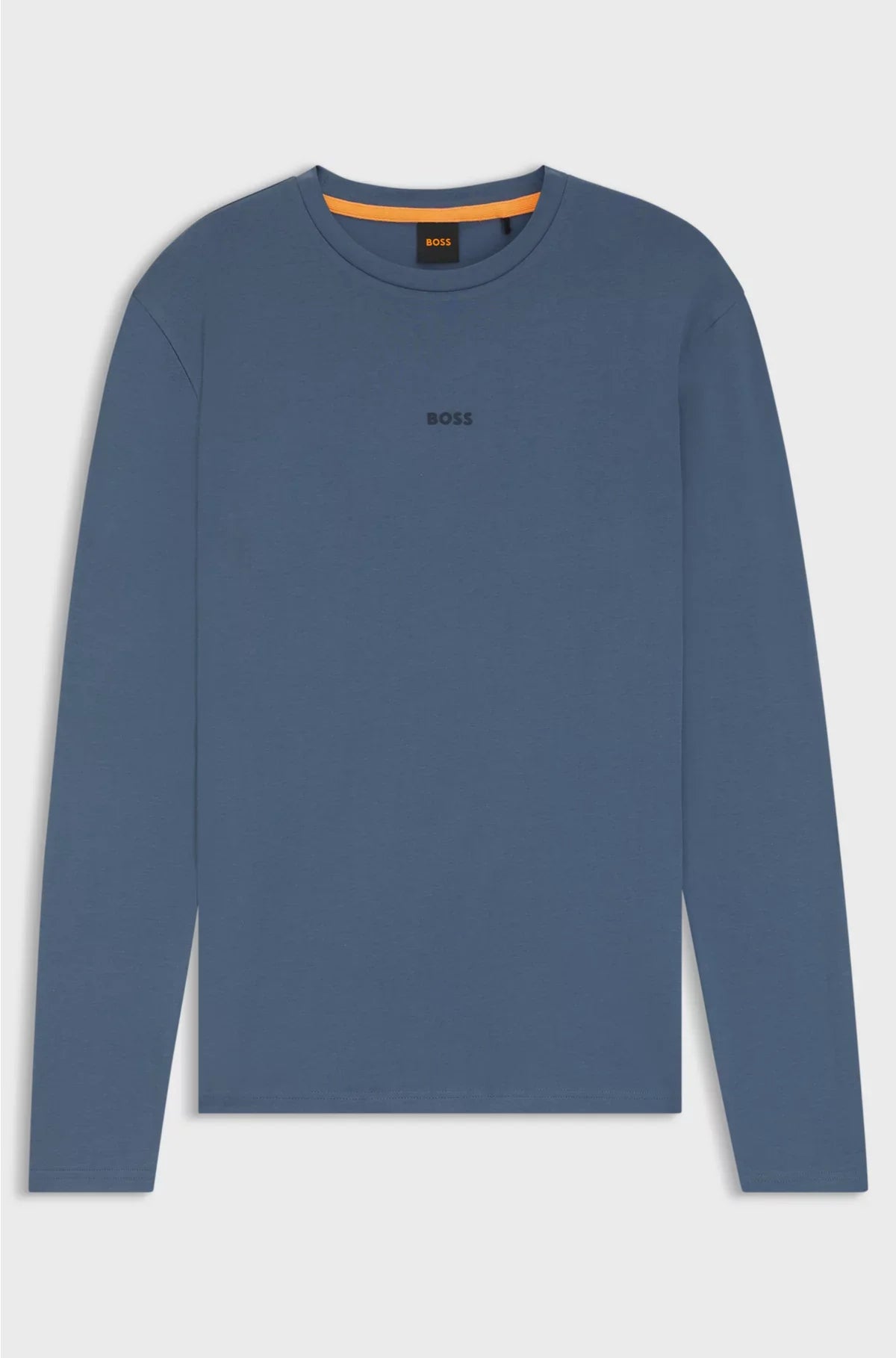 LONG-SLEEVED T-SHIRT IN STRETCH COTTON WITH LOGO PRINT