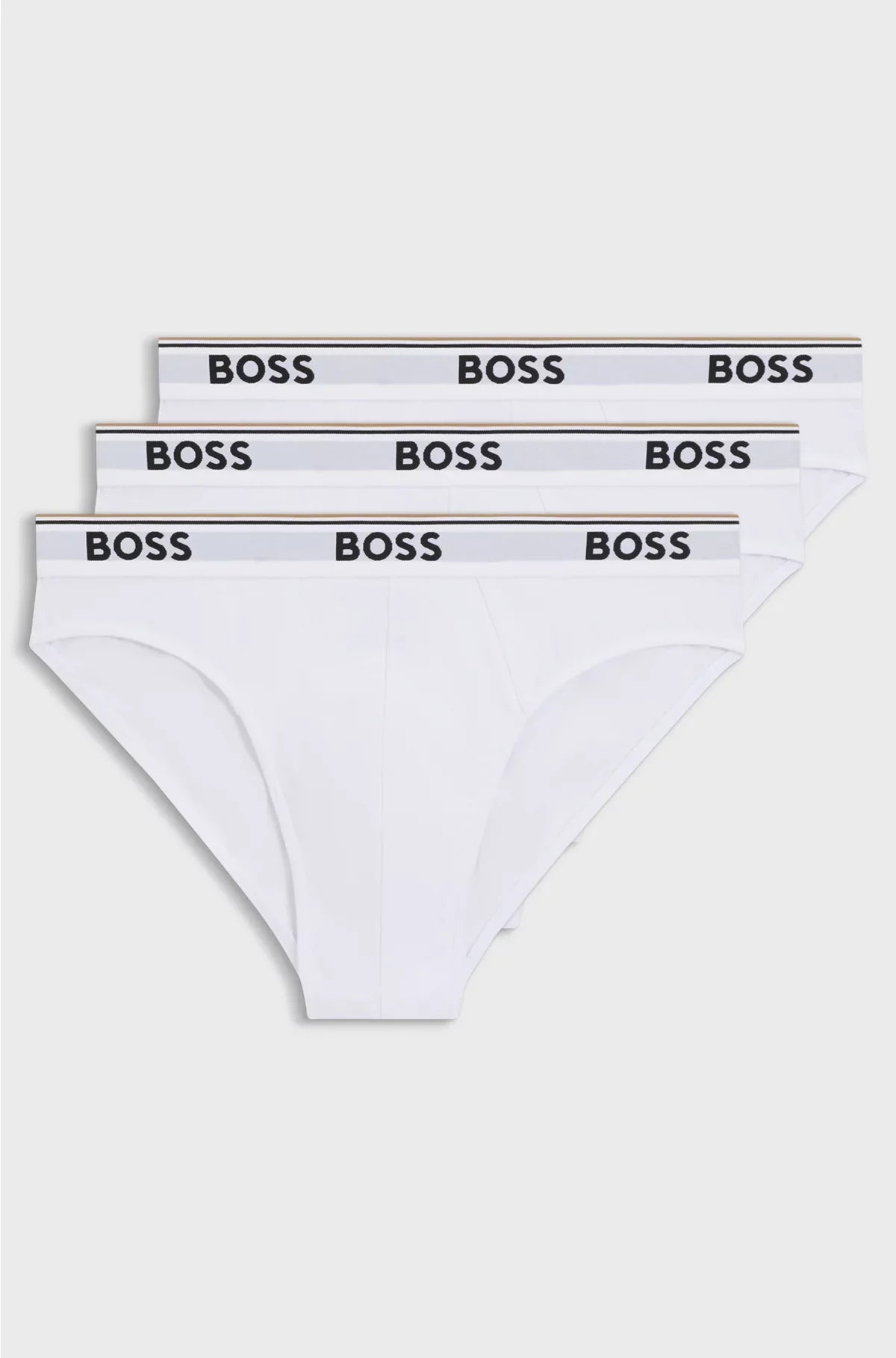 THREE-PACK OF STRETCH-COTTON BRIEFS WITH LOGO WAISTBANDS