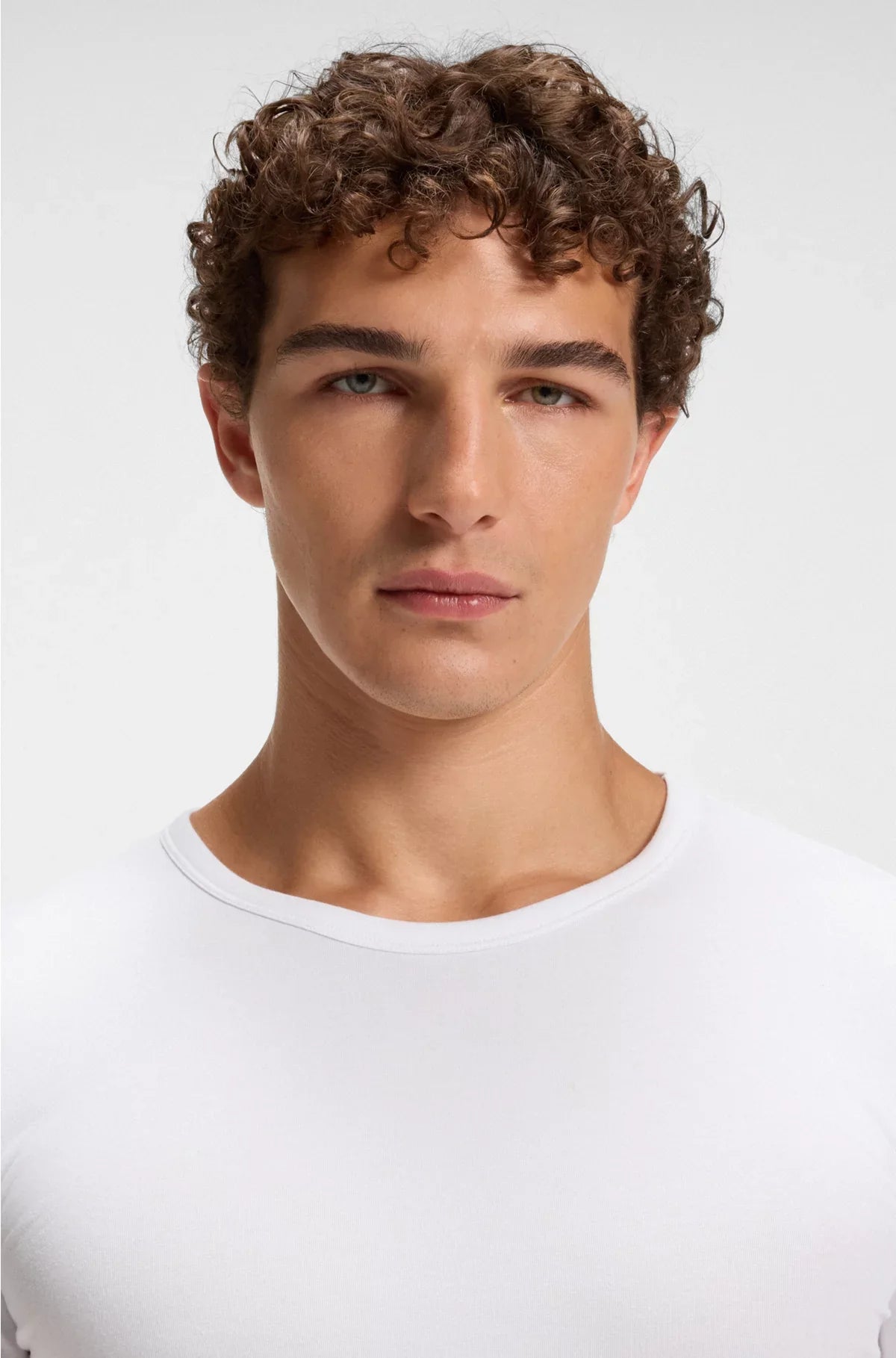 TWO-PACK OF STRETCH-COTTON UNDERWEAR T-SHIRTS WITH LOGO