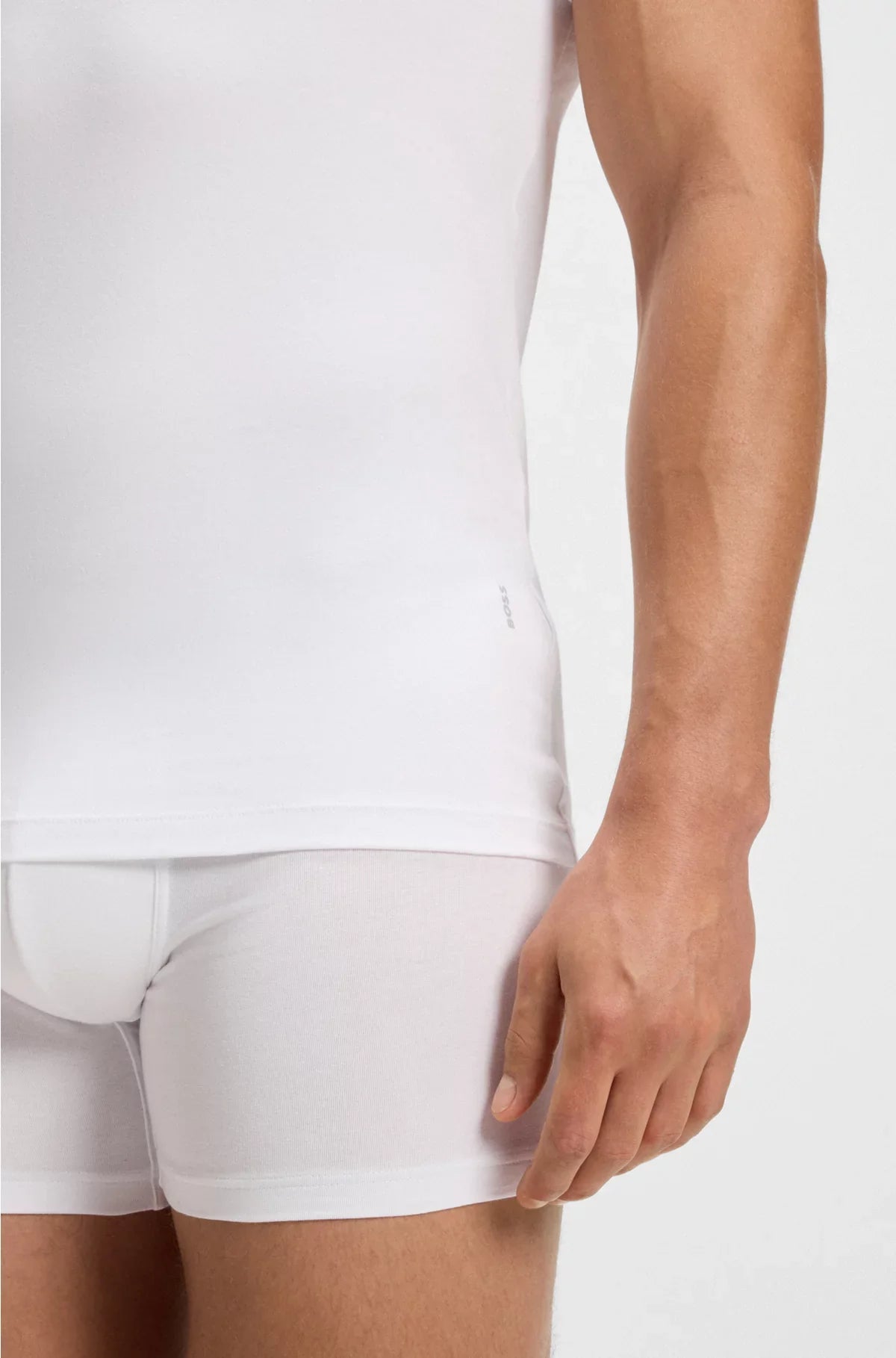 TWO-PACK OF STRETCH-COTTON UNDERWEAR T-SHIRTS WITH LOGO