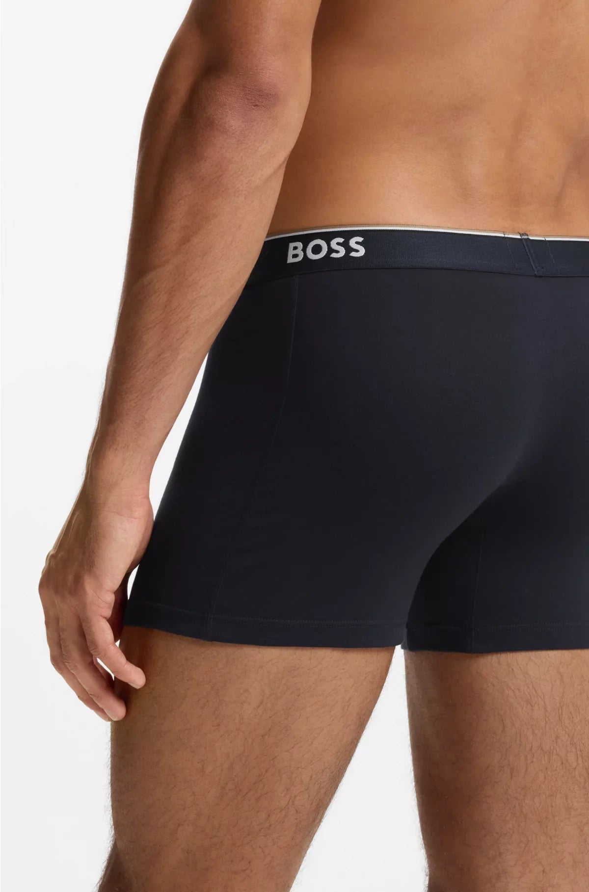 THREE-PACK OF STRETCH-COTTON BOXER BRIEFS WITH LOGOS
